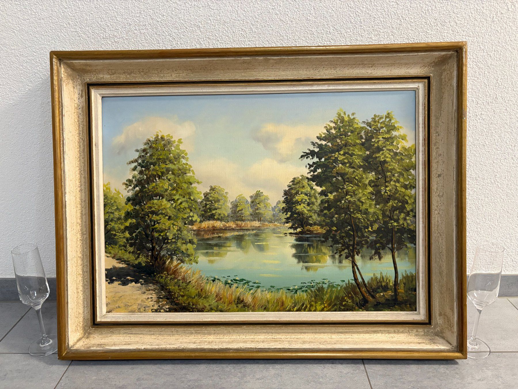 Dipinti: 82x62/ Baumgartner/ Ölgemälde Egelsee Landschaft hübsch – Usato da Ottenbach venduto da TimelessEmotions. 2