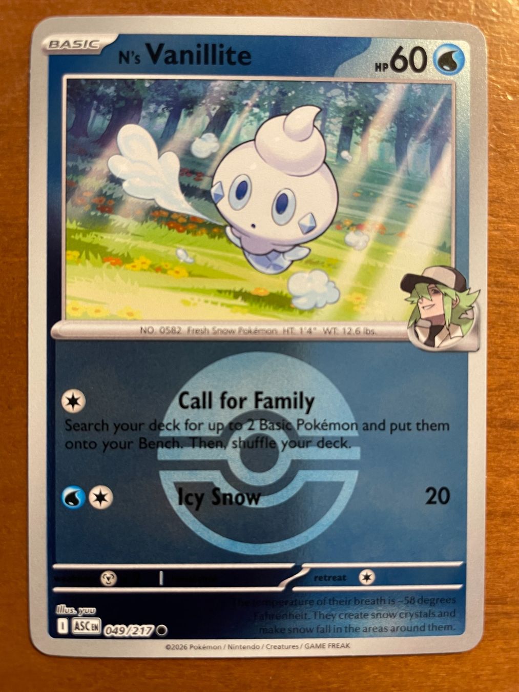 Pokémon Carte collezionabili: Pokemon N's Vanillite Reverse (Versand gratis) – Nuovo (secondo la descrizione) da Chur venduto da Angerson