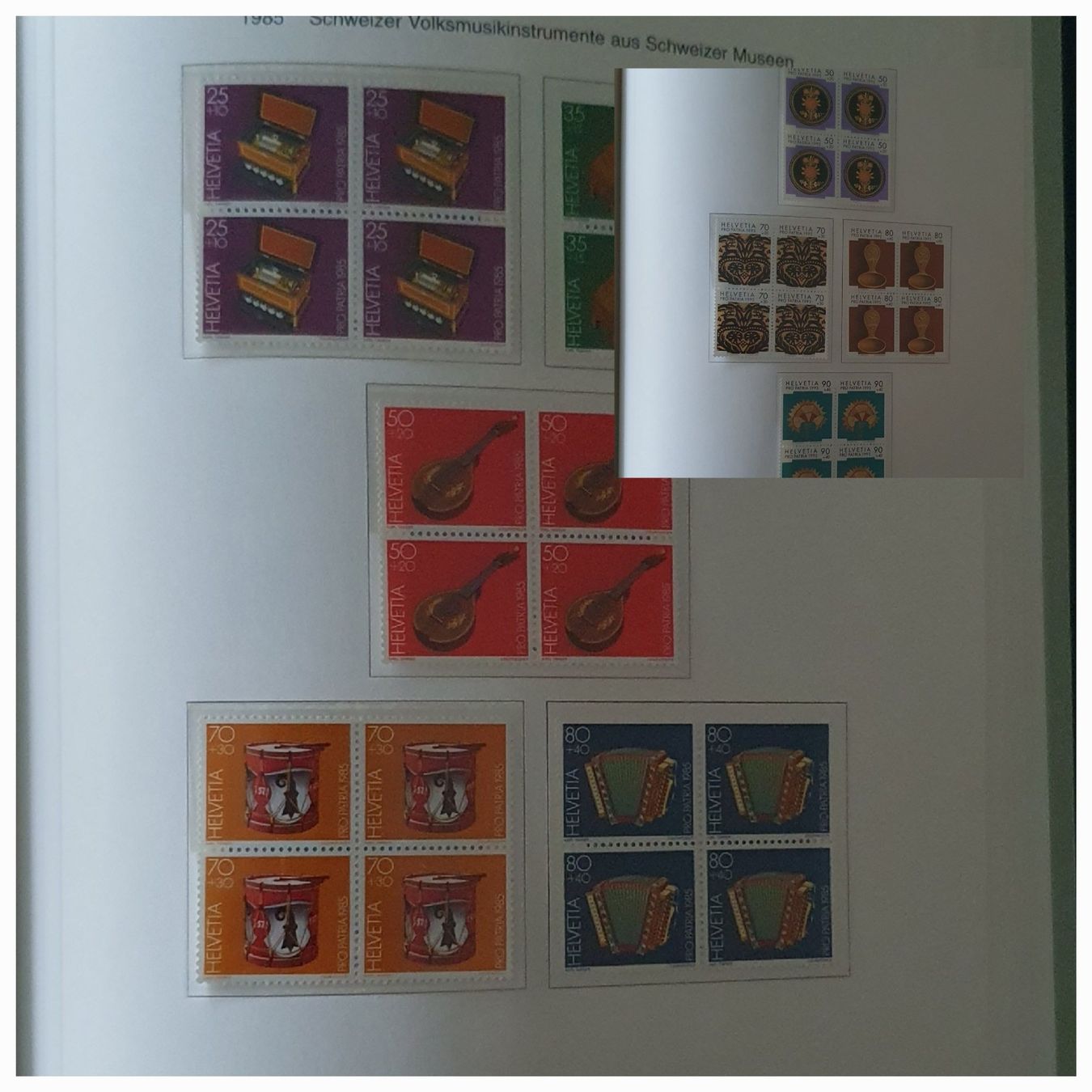Alle Briefmarken: Pro Patria 4er Block Sammlung Postfrisch bis 2009 komplett – Gebraucht aus Kreuzlingen von Rschweiz1 6