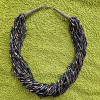 Schmuck: Ethno Halskette 65 cm mit formschönen Federring
