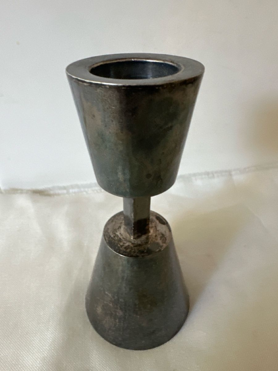 Portacandele: Kerzenständer Retro Metall evt. Versilbert ca 11,5cm – Usato da Zürich venduto da Chaeffeler