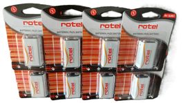 8 Stück ROTEL Alkaline Batterie 9V 6LR61 NEU&OVP!