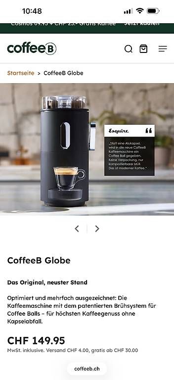 Kaffeemaschinen & Espressomaschinen: Coffe B Maschine  – Gebraucht aus Lungern von fiona011 4