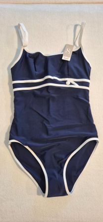 Maillot de bain une pièce HUIT bleu/blanc 70D neuf