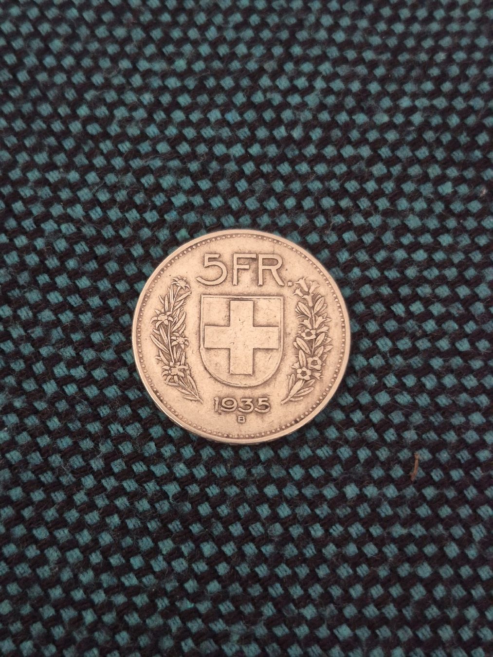 Alle Münzen: 5fr Suisse 1935 – Gebraucht aus Chavannes-Renens von Douz13