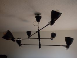 schwarze mit 6 schwenkbaren Spots IKEA Deckenlampe