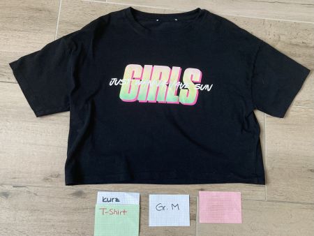 kurzes T-Shirt schwarz GIRLS just wanna have sun Gr. M / 38