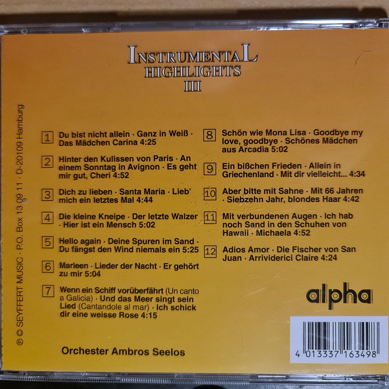 CDs: Instrumental Highlights 3 - deutsche Millionenhits – Gebraucht aus Dintikon von Vexi 1