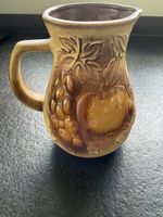 Vintage Keramik Krug/Kännchen mit Obstdekor, G19-18