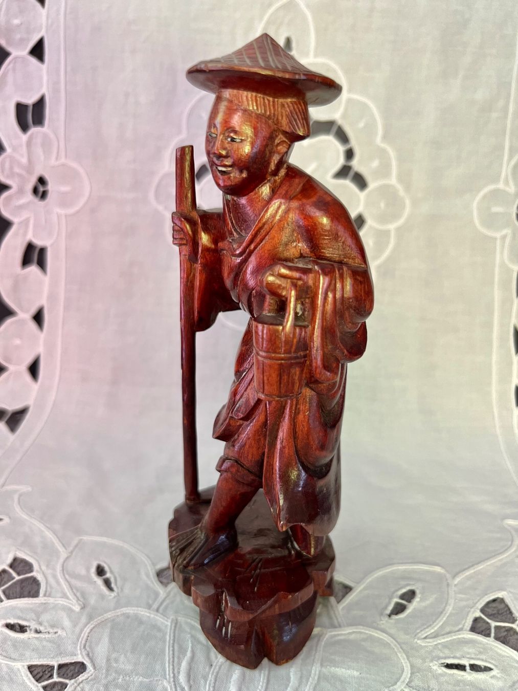 Xilografie: Chinesische Figur Holz geschnitzt 21cm – Usato da Frenkendorf venduto da Only1 2