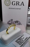 Bague argent avec diamants de moissanite de 0,5 ct GRA