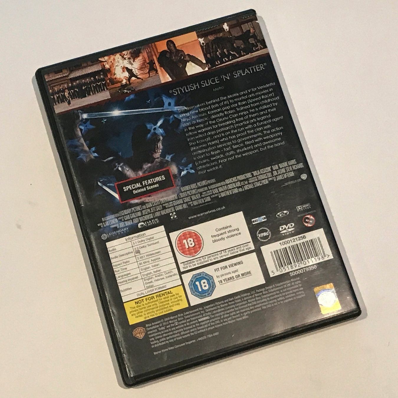 Tutti i DVDs: Ninja Assassin (DVD) – Usato da Baden venduto da marvinfinch 1