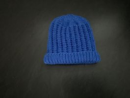 Handgestrickte Kindermütze ca.8-12 J.mit doppelter Wolle ges