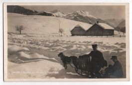 GSTAAD im Winter - Postdienst mit Hund