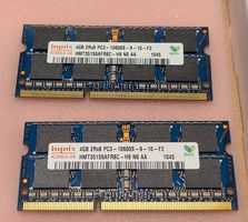 SODIMM Hynix 4gb 2rx8 pc3 ram 10600s , 2 pièces