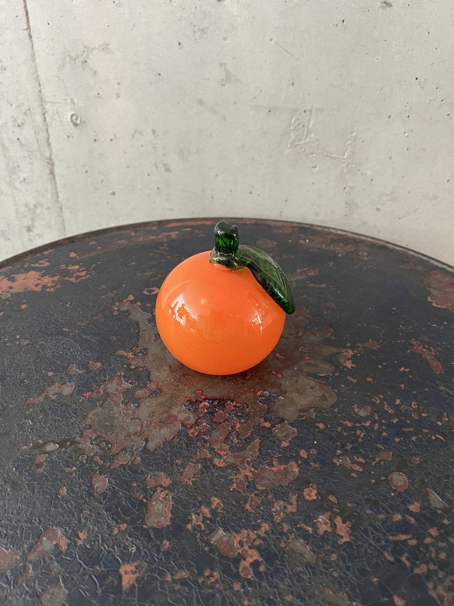 Murano Statuette: Mungeblasene Glasfrucht Orange – Nuovo (secondo la descrizione) da Wabern venduto da La-Vitrine 2