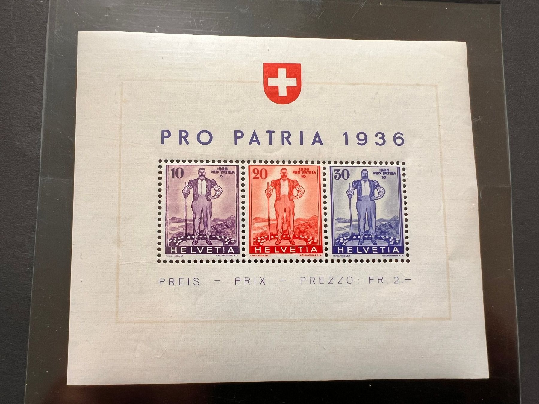 Alle Briefmarken: Pro Patria Block 1936 ** (E1846) – Neu (gemäss Beschreibung) aus Hinwil von Sidi4