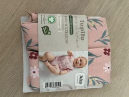 Baby-Wickelbody Lupilu 74/80 rosa Blumenmuster neu