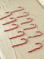 11er Set Zuckerstangen Weihnachtsbaumschmuck Rot/Weiss 🎄🌟