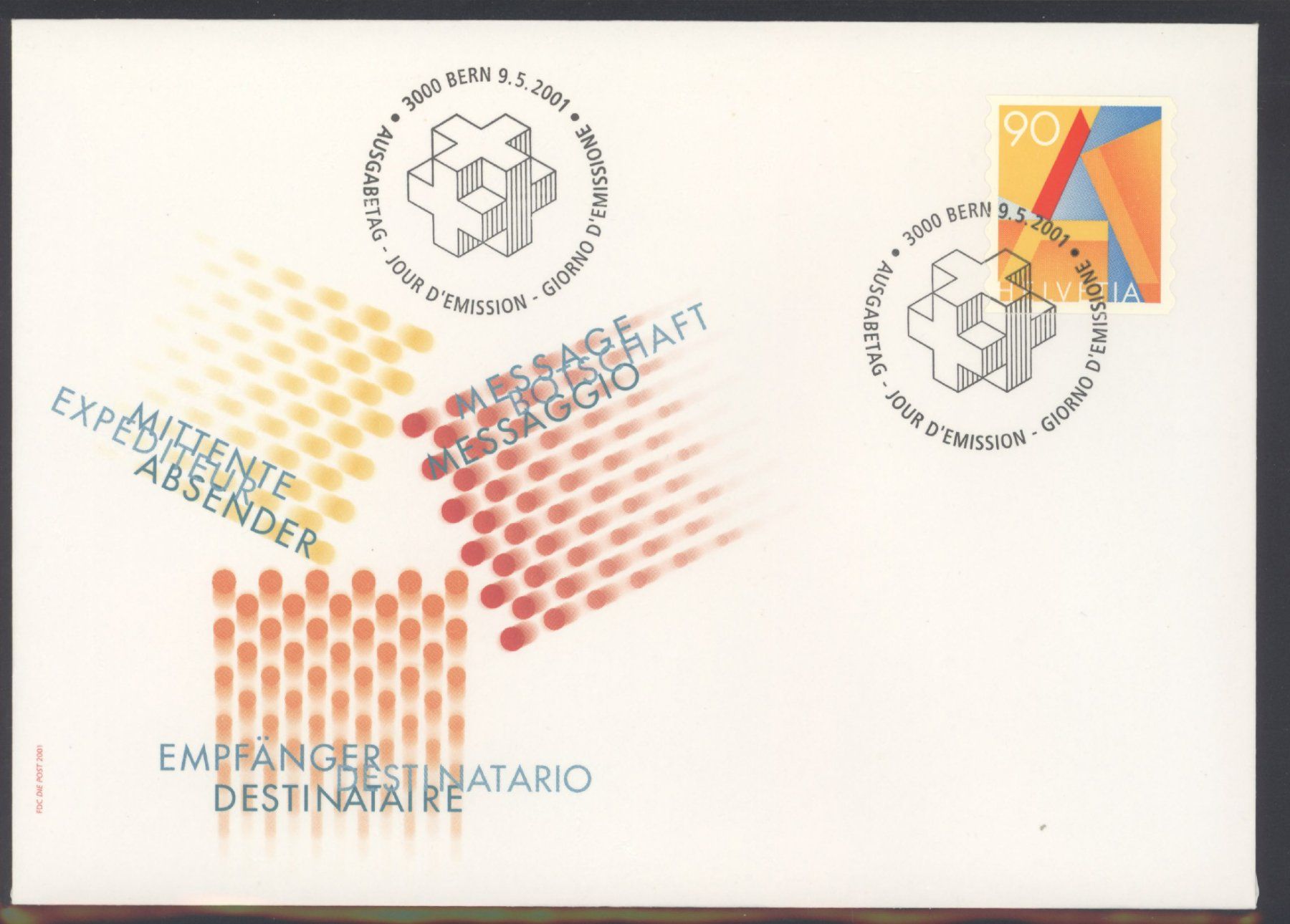 Tutti i francobolli: 2001, FDC, Dauermarke A-Post, aus Dispenser – Usato da Willisau venduto da Vollstempel