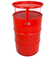 Fassmöbel Tisch H108cm Ø57cm rot