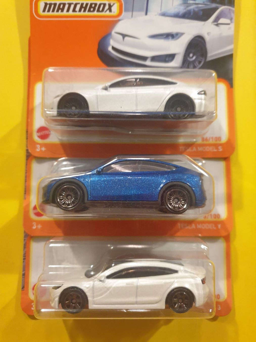 Matchbox Modellautos: 3 x Matchbox TESLA MODELLE – Neu und originalverpackt aus Oftringen von Rotor 2