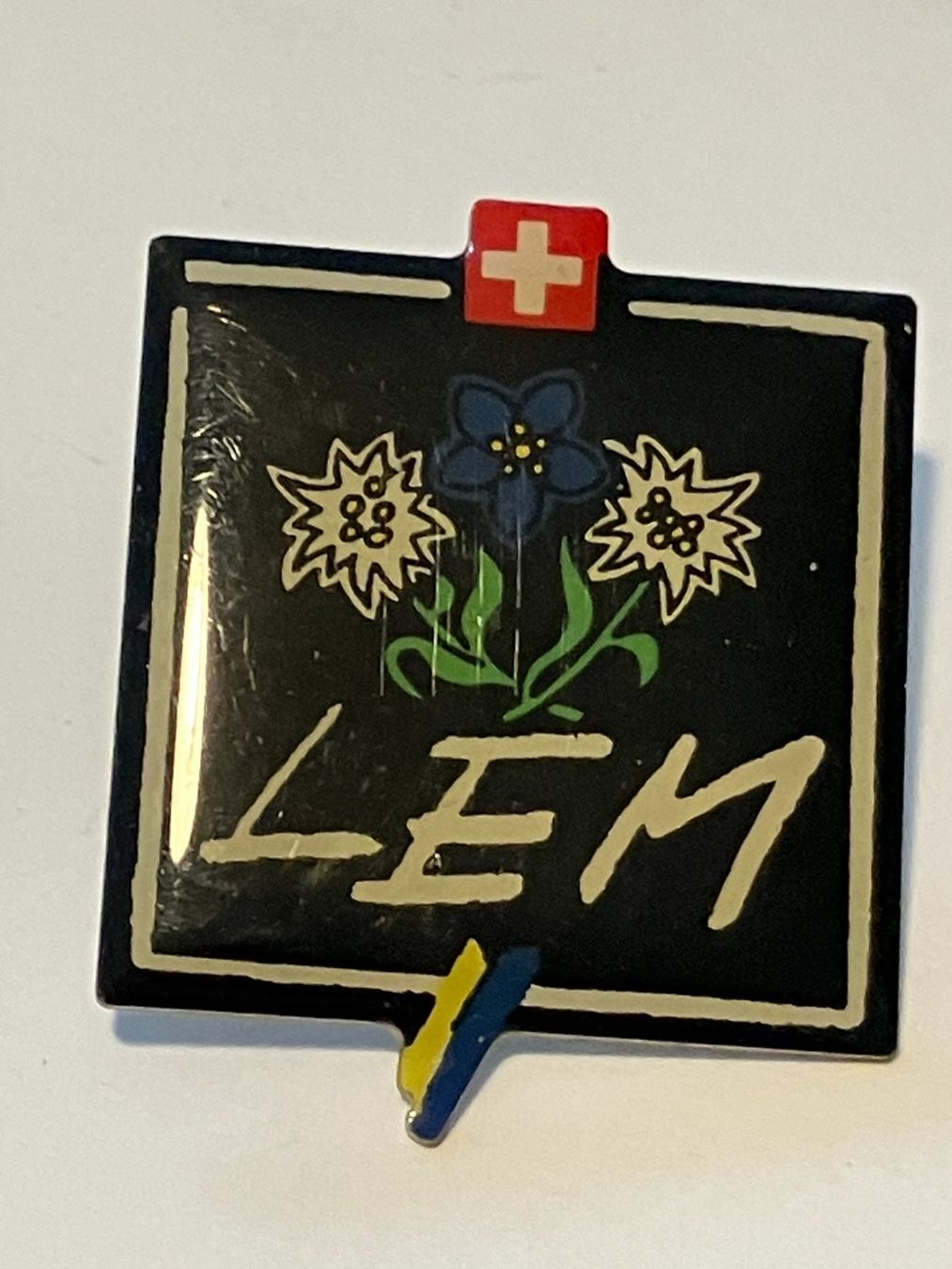 Placchette & Badge: 1 Pin LEM Schweiz Edelweiss – Usato da Basel venduto da djwwpp