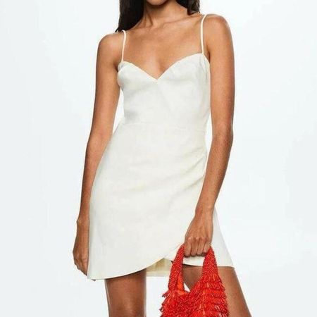 Mango cream/off-white mini dress 