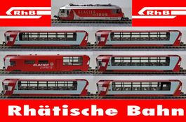 RhB Glacier Express 7er Set Ge 4/4 III On Tour Analog Spur N