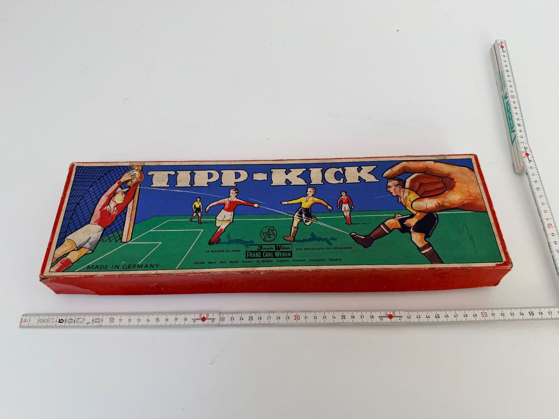 Tipp Kick Giochi: Fussballspiel Tipp-Kick antik – Nuovo e nell'imballaggio originale da Wettingen venduto da jo_walters