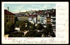 AK St. Gallen, Partie am Marktplatz