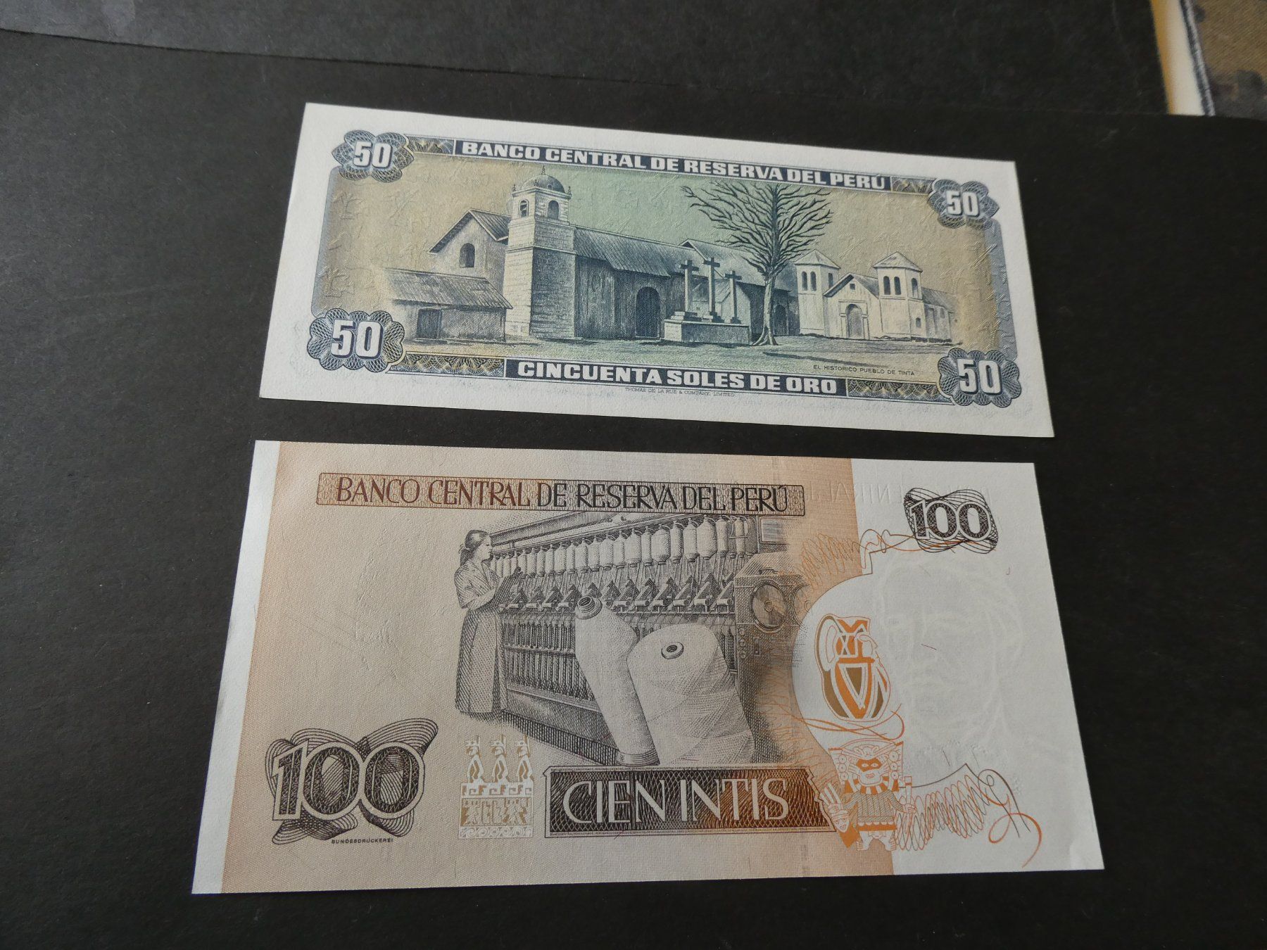 Billets de banque: Peru, 2 alte Geldscheine – D'occasion à Hinterforst par Rohusri 1