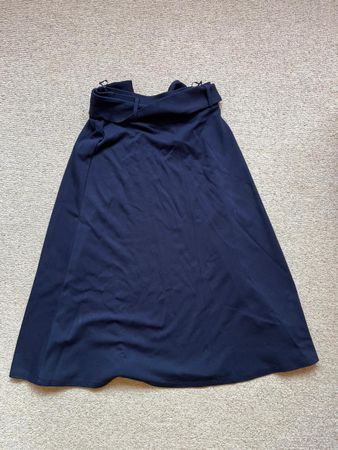 Rock dunkelblau Esprit mit Gürtel Grösse XS