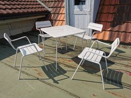 Gartenmöbel Set Gartentisch Gartenstühle 30er Designklassike