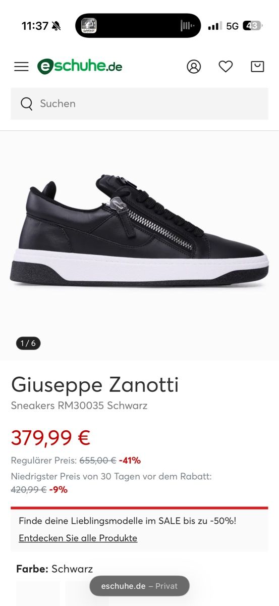 Zanotti Scarpe da uomo: Giuseppe Zanotti Sneaker LOW NEU 100% ECHT – Nuovo e nell'imballaggio originale da Aarburg venduto da kor_zmw5 3