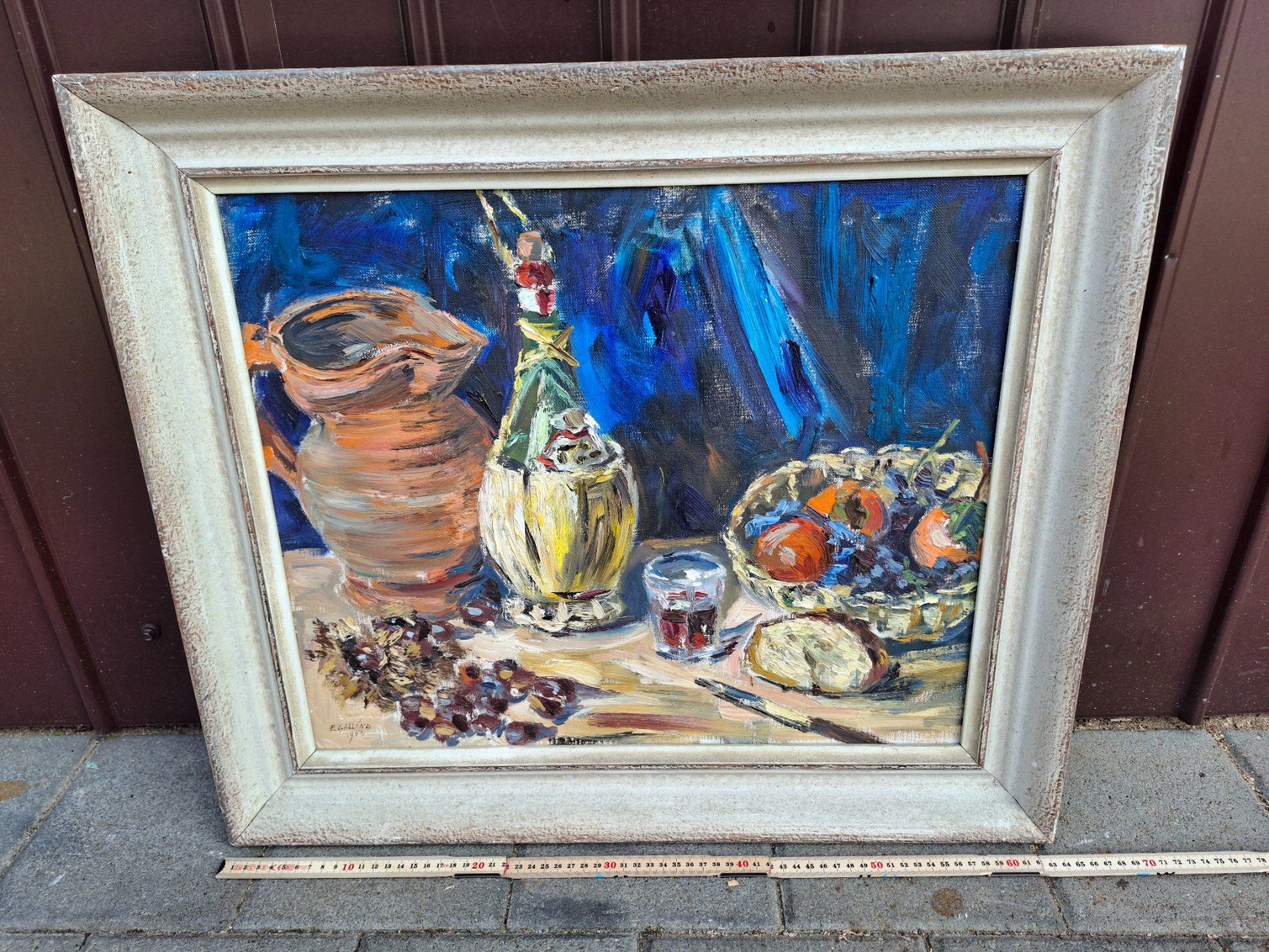 Dipinti: Original Ölgemälde "Stilleben" von E. Gallino, 1963, Top! – Usato da Schaffhausen venduto da meteor7 1