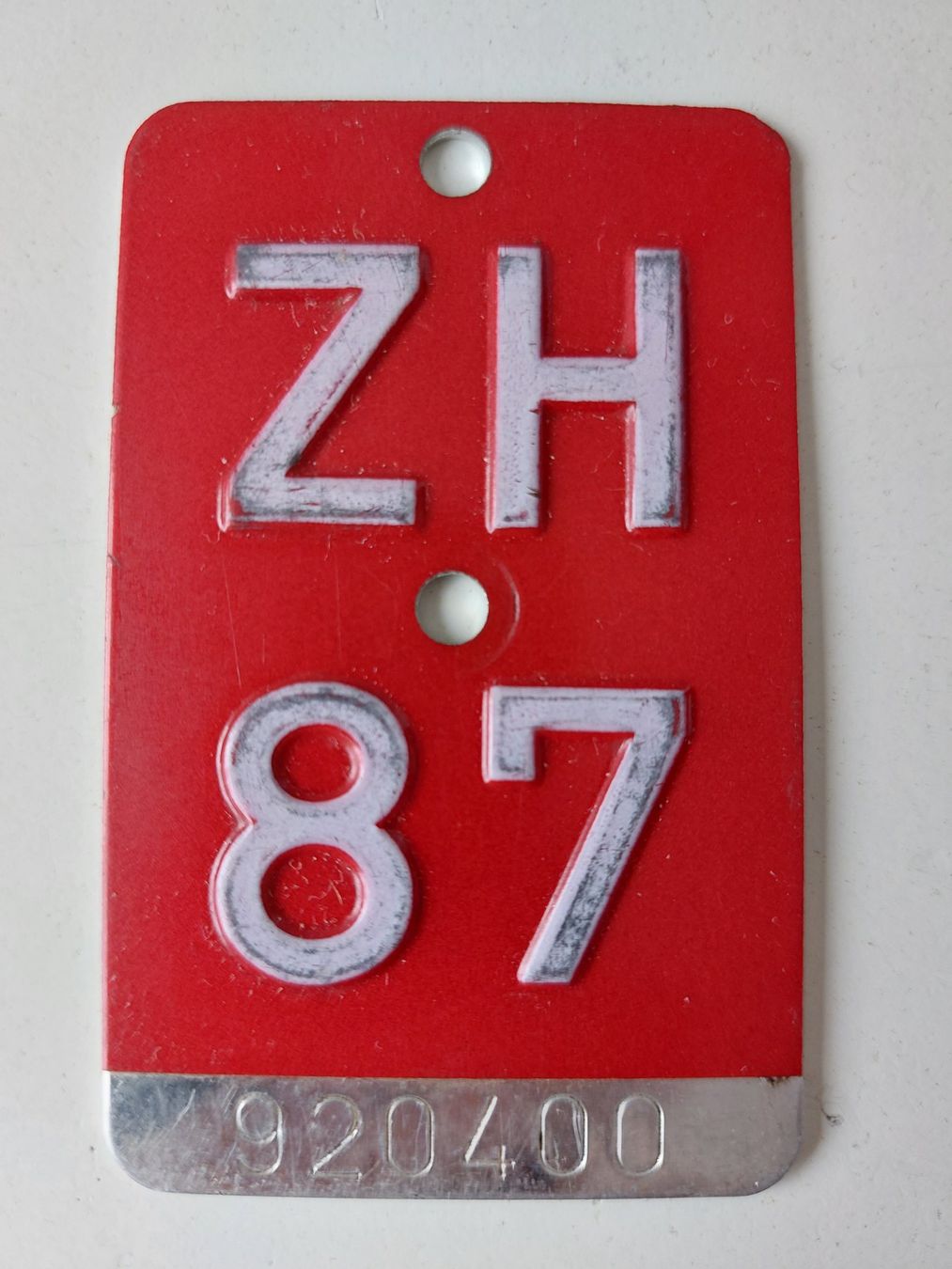 Sachs Ecriteaux: Velonummer ZH 87 plaque Velo – D'occasion à Schenkon par Uhu007