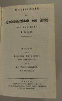 STADTBÜRGERSCHAFT VON ZÜRICH 1830