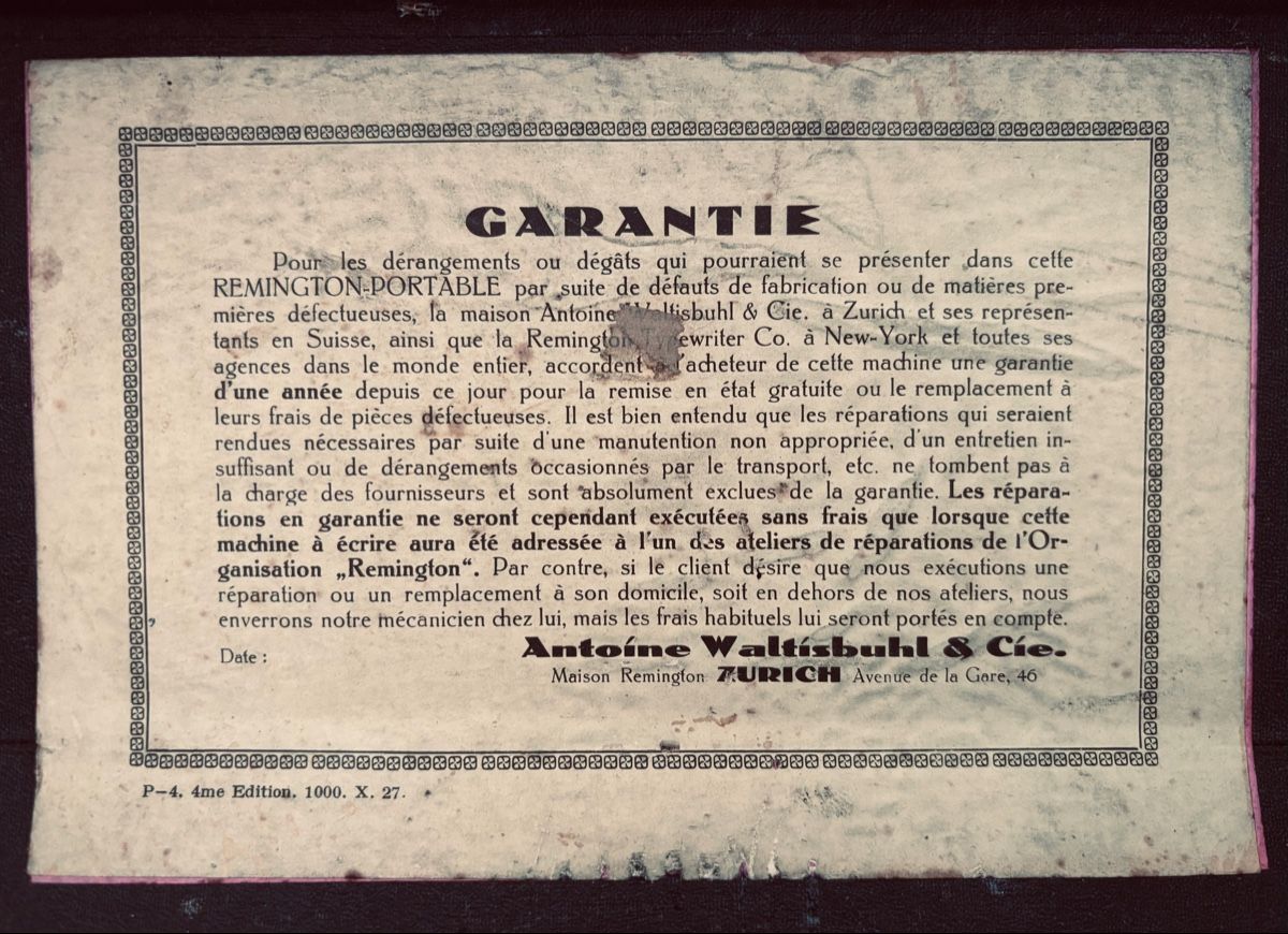 Remington Macchine da scrivere: Remington Portable 2 (1929) – Usato da Lausanne venduto da stephenfab4 6