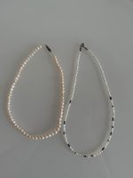 2 rangs de perles de perles naturelles