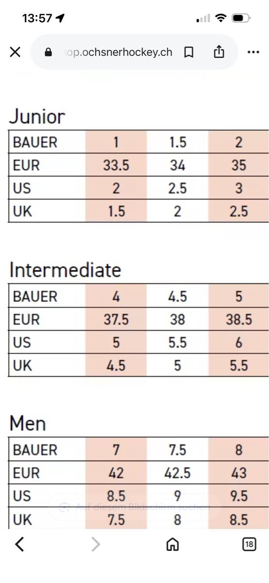 Bauer Schlittschuhe: Schlittschuhe Bauer Grösse 5    38.5 – Gebraucht aus Widnau von churer04 1