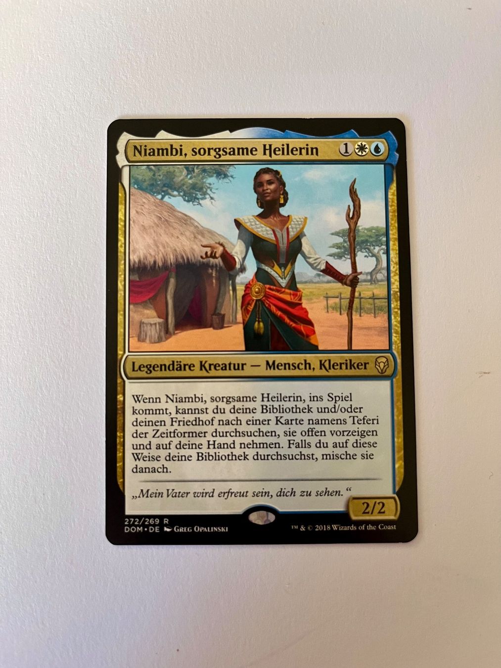 Magic The Gathering Sammelbilder & Trading cards: MTG - Niambi, sorgsame Heilerin - Dominaria - DE – Gebraucht aus Wangen an der Aare von SG94