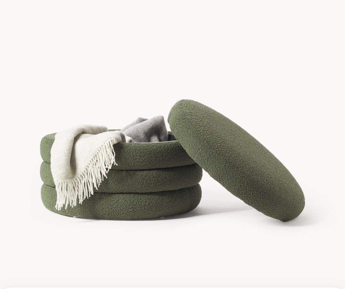 Westwing Sgabelli: Westwing XL boucle Polsterhocker mit Stauraum – Nuovo e nell'imballaggio originale da Wallisellen venduto da jea_pm9y 3