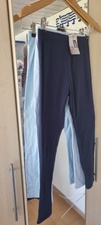 L&D Kinder Leggings 2er Set blau Grösse 146 neu