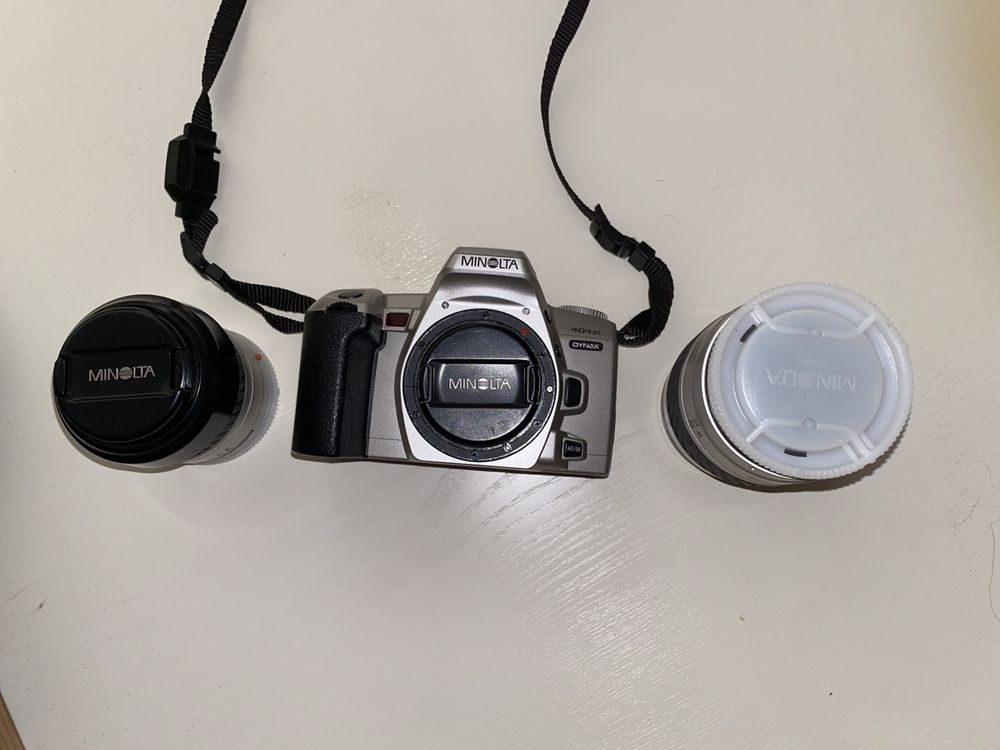 Minolta Fotocamera: Minolta Dynax 404si Spiegelreflexkamera mit 2 Objektiven – Usato da Langenthal venduto da guitarsnrecords