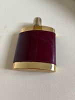 Kultiger Vintage Flachmann aus Edelstahl und Leder, Top!