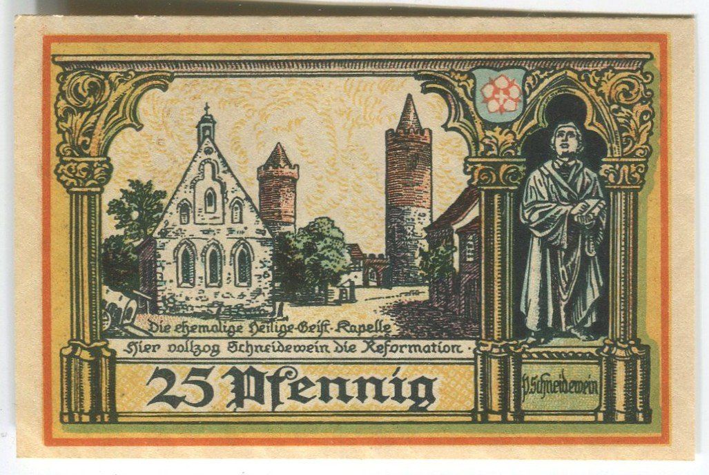 Banconote: Notgeld "25 Pfennig. Jüterbog 1920" – Usato da Basel venduto da Butsch5 1