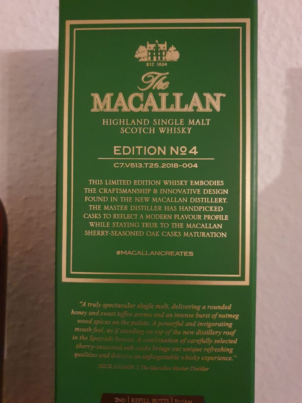 Macallan Spiritueux: Macallan Edition No.4 – Neuf avec emballage d'origine à Langnau am Albis par jer_pm72 6