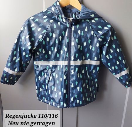Regenjacke Tropfenmuster #110/116   #gefüttert #Neu