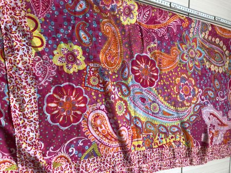 Schöner Sommer Schal Seide/Polyester Mix Pink Paisley